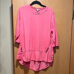 Neon Buddha Vibrant Pink Long Sleeve Top
